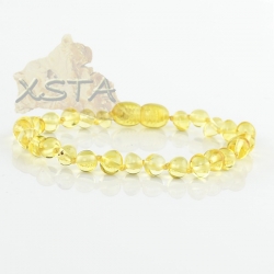 Amber bracelet lemon with screw clasp